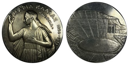 Ασημένιο Μετάλλιο Μαρία Κάλλας 1977 “Νόρμα”